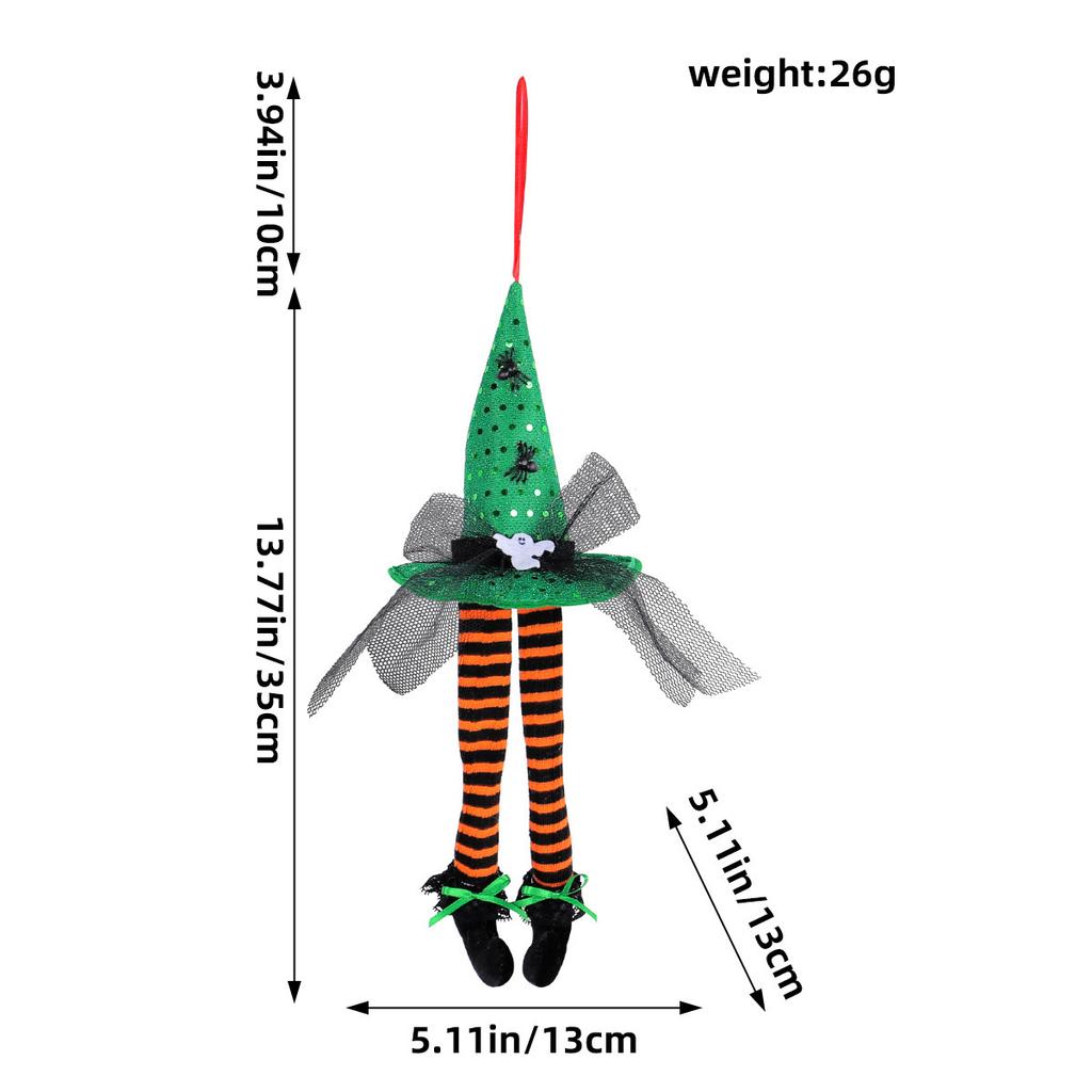 Halloween Witch Hat Window Display Decoration Ghost Festival Bar Party Striped Long Leg Atmosphere Decoration Ornament
