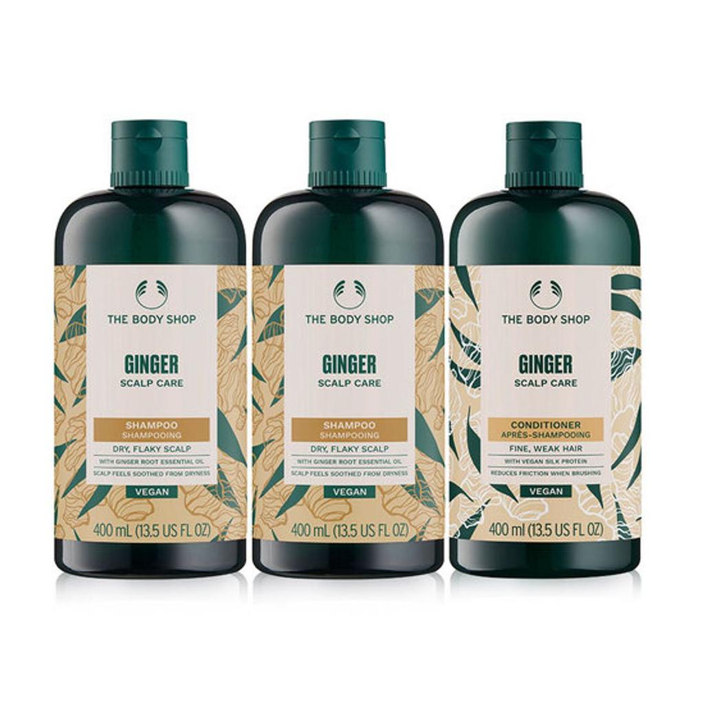 Ginger Scalp Care Shampoo & Conditioner 400ML Set (2 Shampoos + 1 Conditioner)