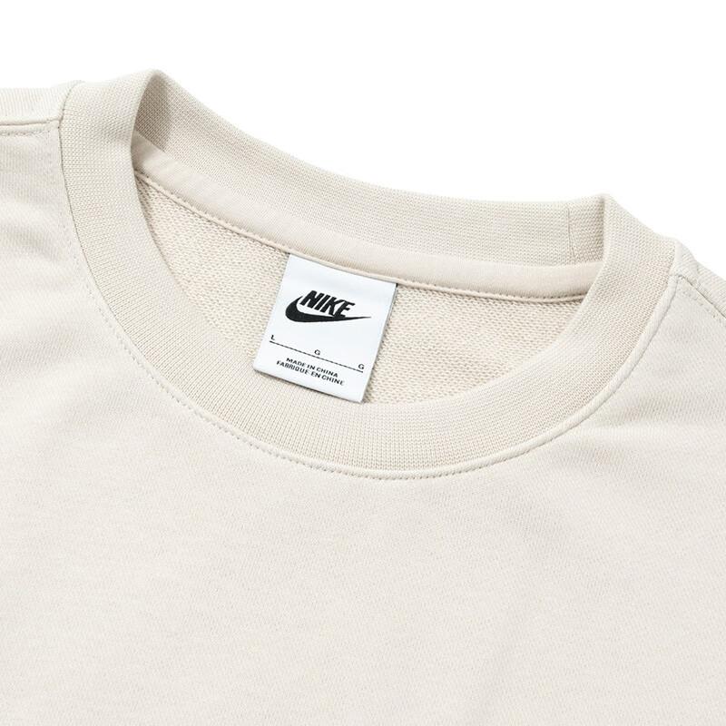 Nike Breathable Fashion Casual Small Logo Long Sleeve Sweatshirt Men Sweatshirt Beige BV2667-104
