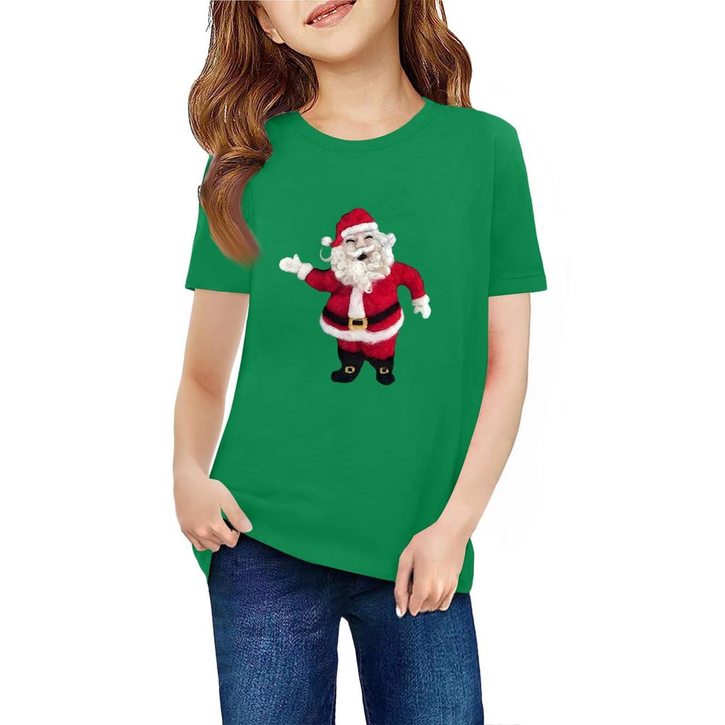 Barn Kortärmad Hals T-shirt Djurmönster Vardaglig Topp