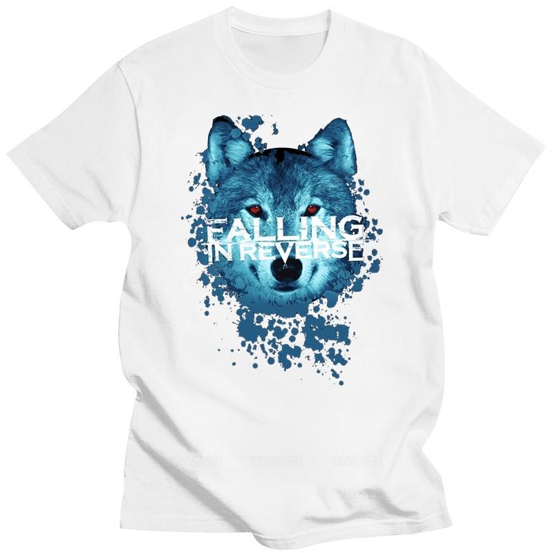 Black t shirt for male summer brand tee-shirt funny t shirts Falling in Reverse Wolf Men's T Shirt teenager t-shirt fashion top