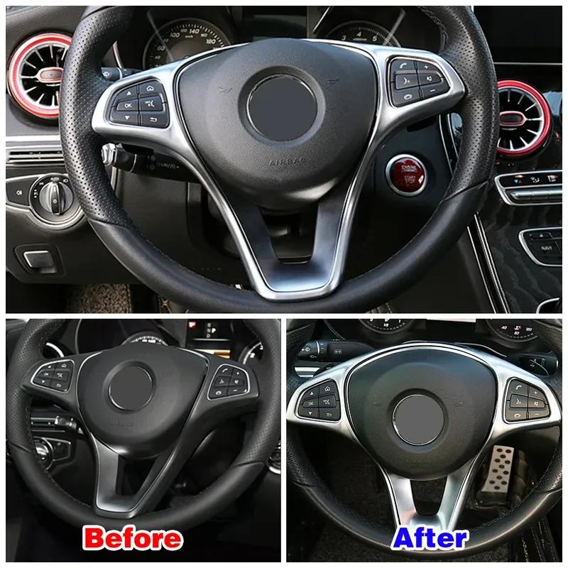 Kolfiberfärg För Mercedes Benz A B C E CLA CLS GLA GLC GLE GLS Klass 2016 2017 2018 Bilratt Dekorativ Ramlist