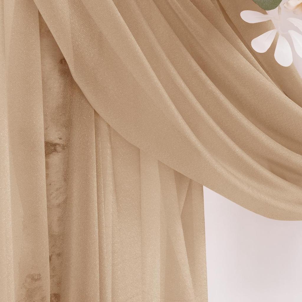 White 10M Wedding Ceiling Drapes Decortions Shiny Chiffon Curtain Draping Drapery for Mariage Outdoor Ceremony Swag Party Decor