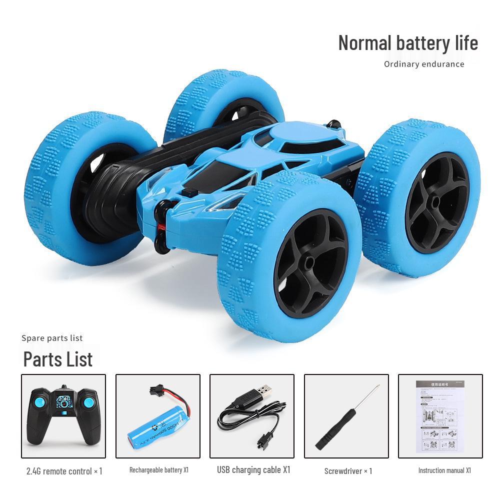 

Dual-Sided Stunt Car: High-Speed 360° Rotating Remote Control Toy with Lights for Kids