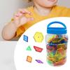 140Pcs Transparent Attribute Blocks Educational Pattern for Games Fractions