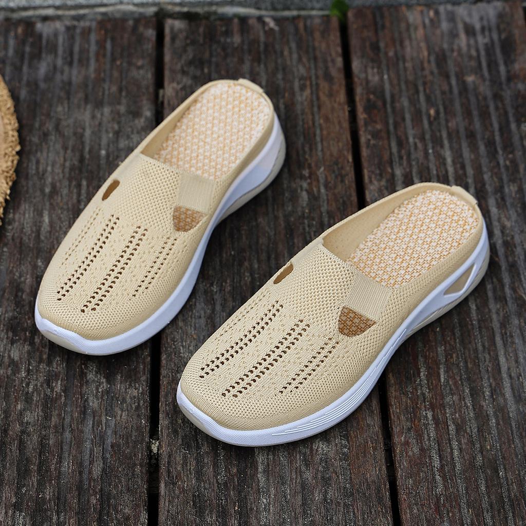 Slip On Casual Lightweight Breathable Mesh Knit Upper Clogs Comfortable Soft Sole Summer Shoes for Indoor Outdoor Use