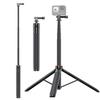 Selfie Stick Tripod for Action Camera 54 Inch Extendable 2-In-1 Aluminum Alloy Stand for Shooting