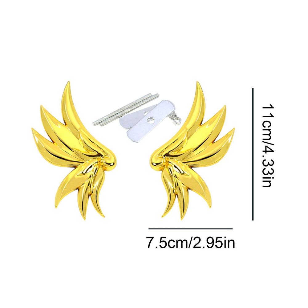 3D Angel Wings Auto Decals 3D Car Stickers Exterior Car Accessories Zinc Alloy Auto Decorations 3D Badge Emblem Sticker For Car