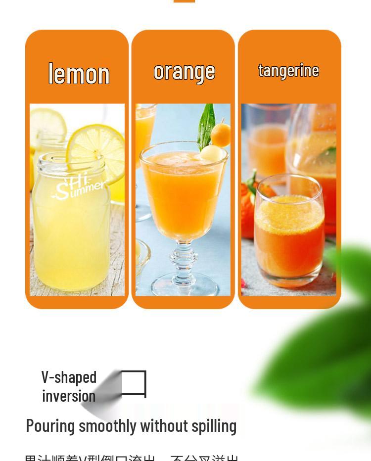 304 Stainless Steel Thickened Hand-Press Juicer for Lemons and Oranges with Customizable Logo