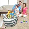 Chaise de Rangement Peluches Poupées Peluches Zippée Chaise Organisatrice Support Jouets Siège Sacs à Billes Pour Chambre d'Enfant Coin Lecture