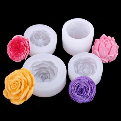 DIY El Yapımı Sabun Kalıp Silikon 3D Çiçek Kalıp Kek Kalıbı Çok Amaçlı Aromaterapi Mum Kalıp Mutfak Malzemeleri