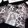 1/2pc 3D Pink Love Lace Bow Crystal Stickers DIY Kpop Toploader Deco Stickers for Camera Sparkly Rhinestone Stickers Girls Gifts
