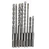 8Pcs Hammer Drill Bit Carbide Tip 2 Flute Drilling Tool Set Kit for Concrete