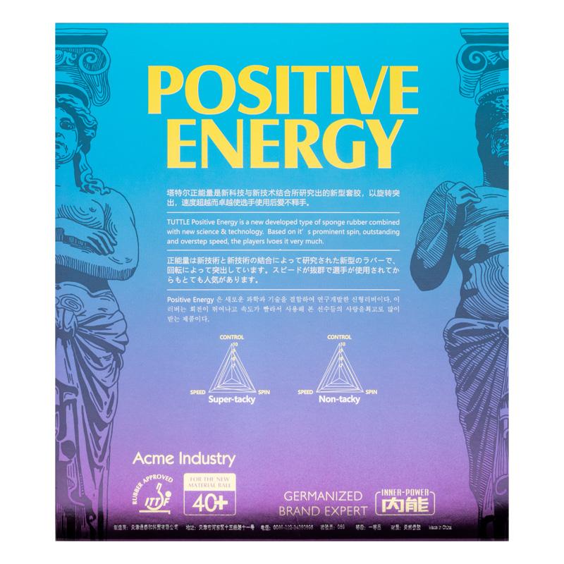 TUTTLE Positive Energy Asian Edition (Blue Sponge) Forehand Offensive Table Tennis Rubber Inner Energy Ping Pong Sponge