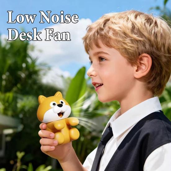 Cute Cat Dog Mini Handheld Fan Portable USB Food Cooling Fan for Toddle Noodles Desk
