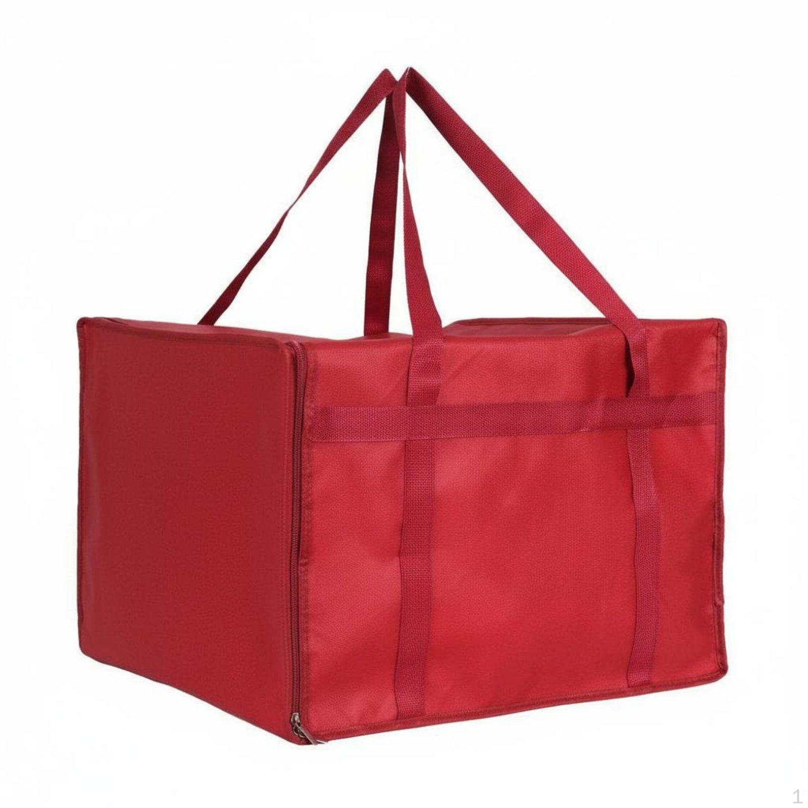 Thermal Insulated Pizza Delivery Bag Meal Carrier Food Transport for Caterers, 40*40*15cm