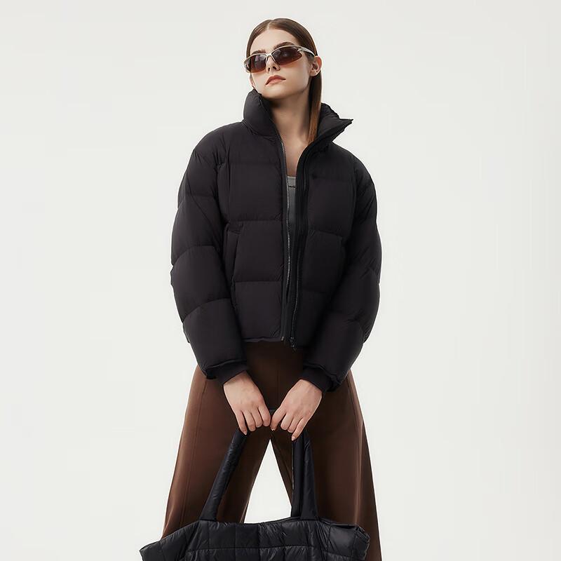 Tanboer Women's Casual Stand-Collar Short Down Jacket