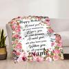 Happy Birthday Behind You All Your Memories Home Customize Your Name Blankets Comfortable Soft Lightweight Multipurpose Blanket For Picnic Sofa Office