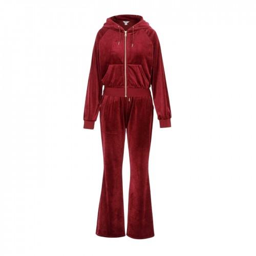 Miso Womens/Ladies Velour Raglan Long-Sleeved Tracksuit Set