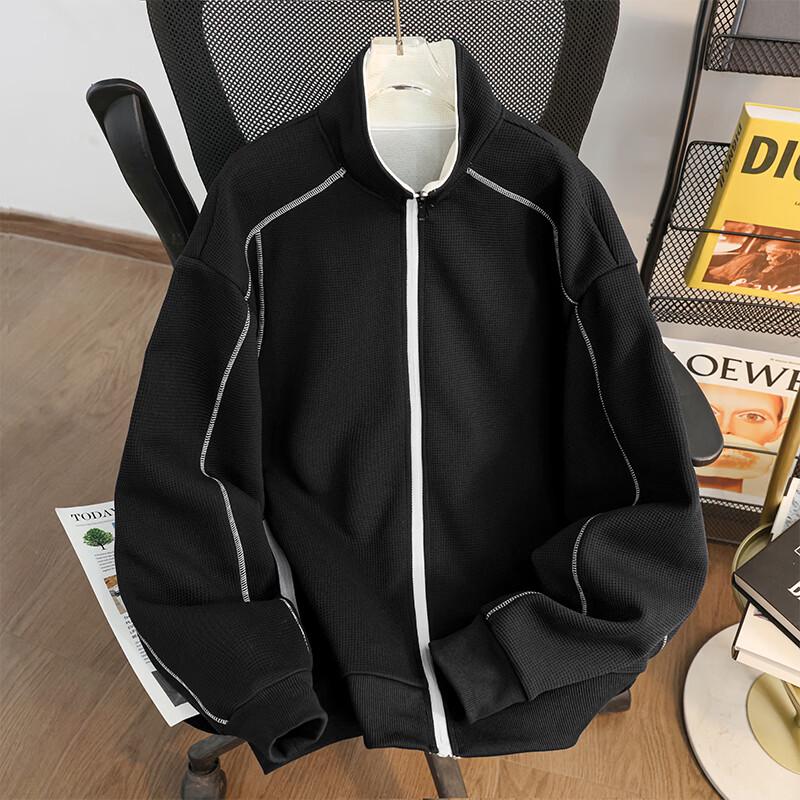 MEDE Men's Stand-Up Collar Loose Sweatshirt Jacket