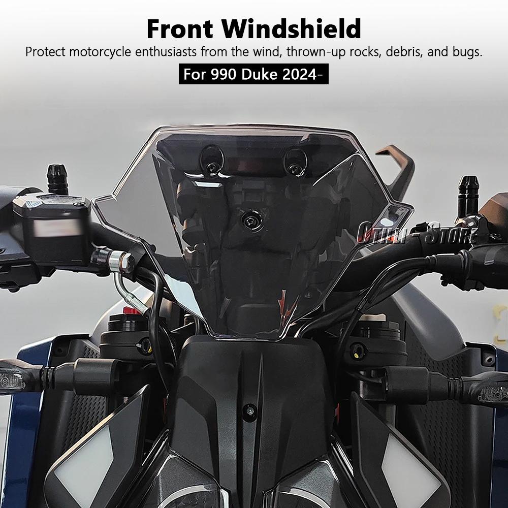 Motorcycle Accessories Windshield Flyscreen Windscreen Screen Wind Deflector For 990 DUKE 990Duke 2024 2025 For Duke 990