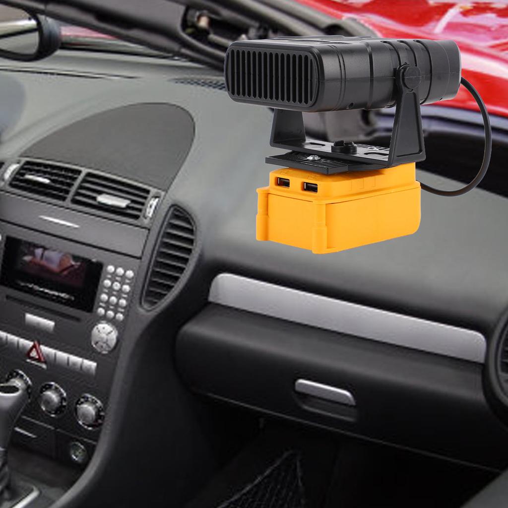 Konstanter Temperatur-Raumheizer Passend für BL1850 Lithium-Ionen-Akku 200W Tragbarer Heizlüfter mit Dual-USB-Anschlüssen 2 Temperatureinstellungen