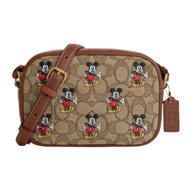 

Coach X Disney Jamie 19 Collaboration Classic Monogram Mickey Print Faux Leather Shoulder Crossbody Bag Small Women bags Khaki Mahogany CN034-B4R3U Basic Set (Bag+Dust Bag)