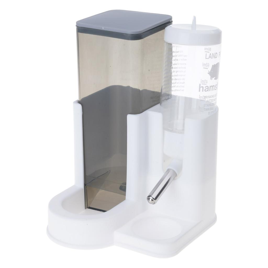 Transparent Automatic Hamster Feeder Water Dispenser Food and Water Feeder for Small Animal Easy Monitoring Designs