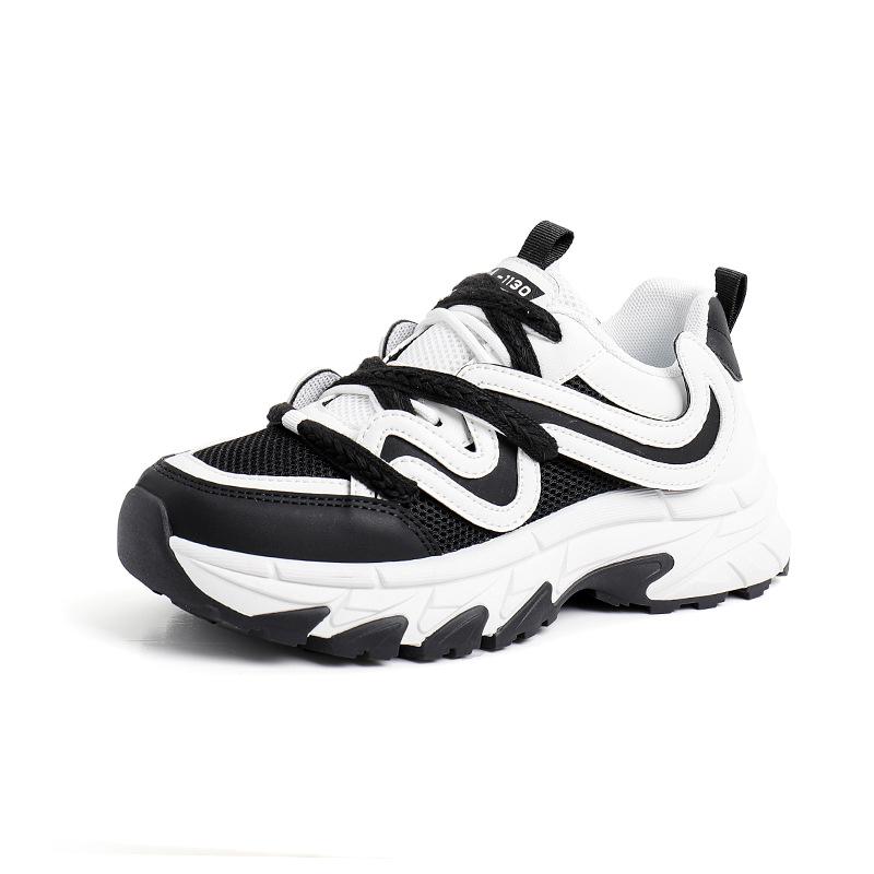 INS Korean Style Mesh Surface Low Top Dad Shoes Female  Spring New Breathable Student Sports Height Increasing Leisure Cj101