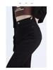 Women's High-Waist Slim Fit Black Cigarette Pants (2025 Spring Collection)