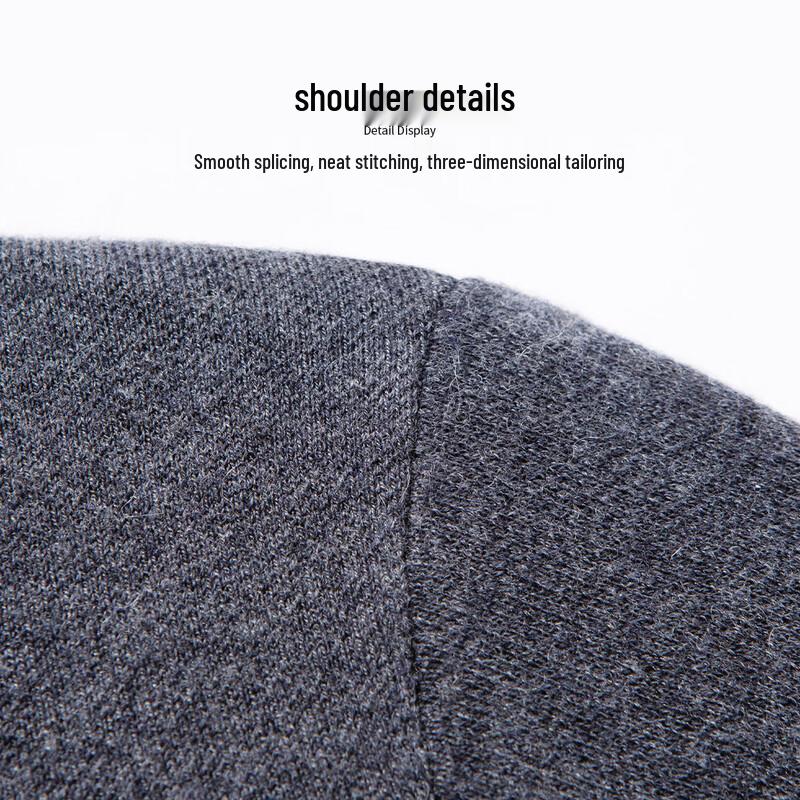 Hodo Men's Merino Wool Blend Faux Two-Piece Thermal Sweater