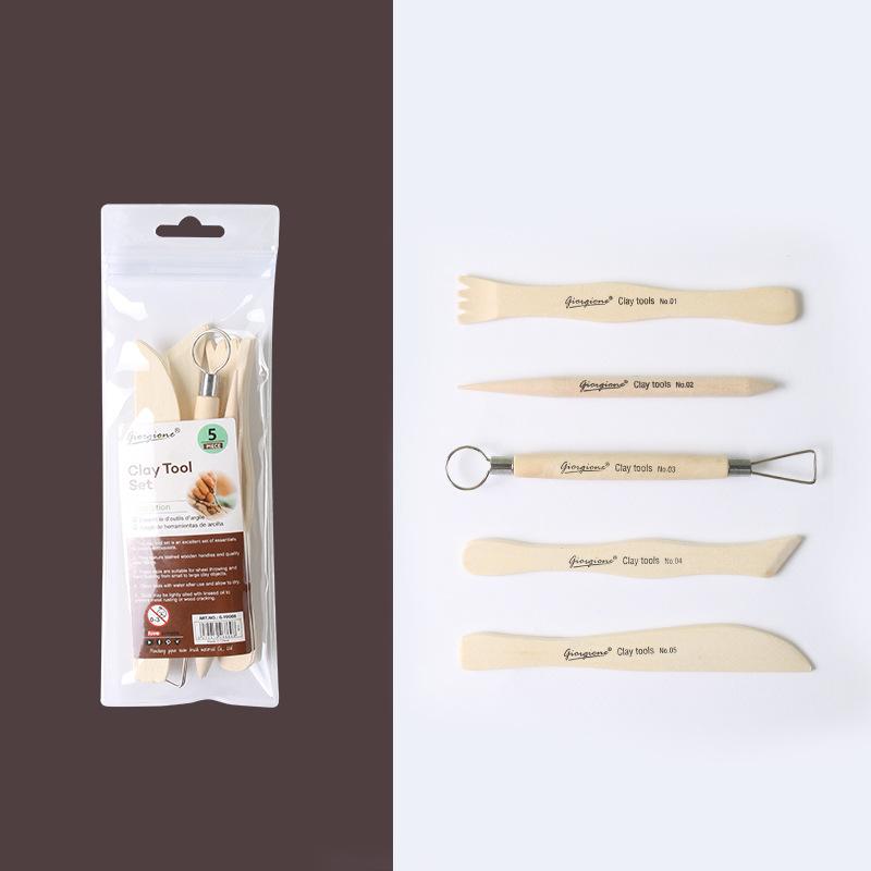 

6 Pottery Tool Sets Are Suitable for Students and Children s Handmade Diy Clay Shaping, Carving and Painting Tools