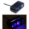 12V/24V Vehicles Lighter Socket Splitter Multiple Device Charging Car Accessory with 2 USB Interfaces Totally 3A Output