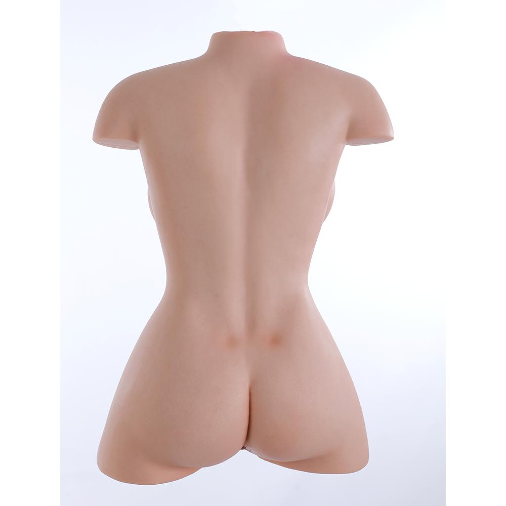 10KG 100% Silicone&Lifelike Realistic Sex Doll with Ultra-Soft Skin & Flexible Sex Torso, Fat Butt & Dual-Entry Holes for Vaginal & Anal