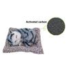 Sleeping Cat Plush Toy with Soft Faux Fur Bamboo Charcoal Bag Air Purifier Car Decor Realistic