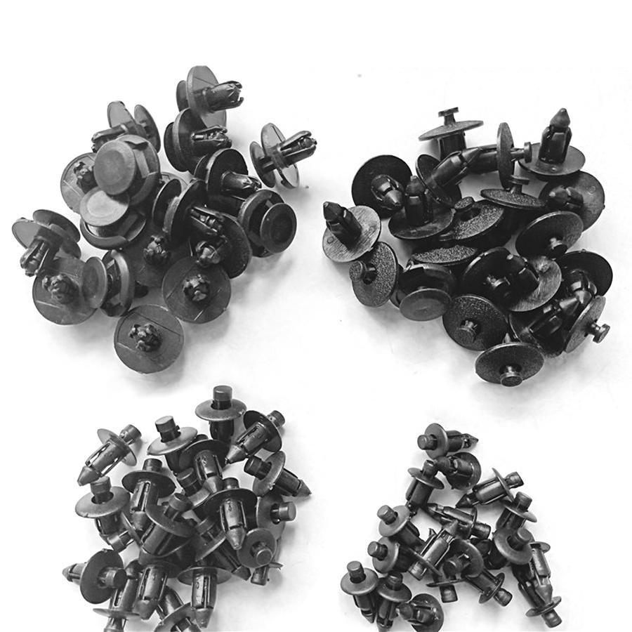 80PC Universal Motorcycle ATV Bike Fairing Bodywork Fastners Push Pry Rivets Kit