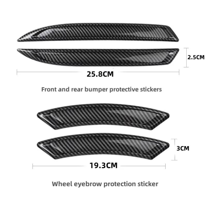 Car Front Rear Bumper Corner Protector Guard Car Wheel Eyebrownti-collision Edge Protection Decoration Strip Car Universal