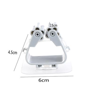 Wall Mounted Mop Holder Brush Broom Hanger Umbrella Clip Bathroom Storage Rack