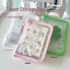 Transparent A6 Twill Storage Bag for Badges, Cards, Stickers, and Journaling Accessories In Morandi Candy Palette
