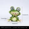Outdoor Frog Garden Statue Decor for Outside Yard Ornament for Porch Patio Balcony Lawn Shelf Gardening Gifts Statue