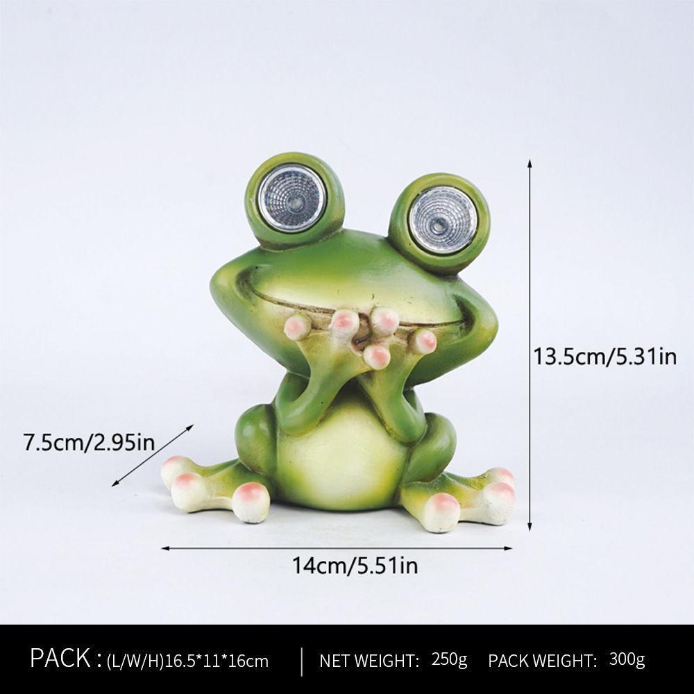 Outdoor Frog Garden Statue Decor for Outside Yard Ornament for Porch Patio Balcony Lawn Shelf Gardening Gifts Statue