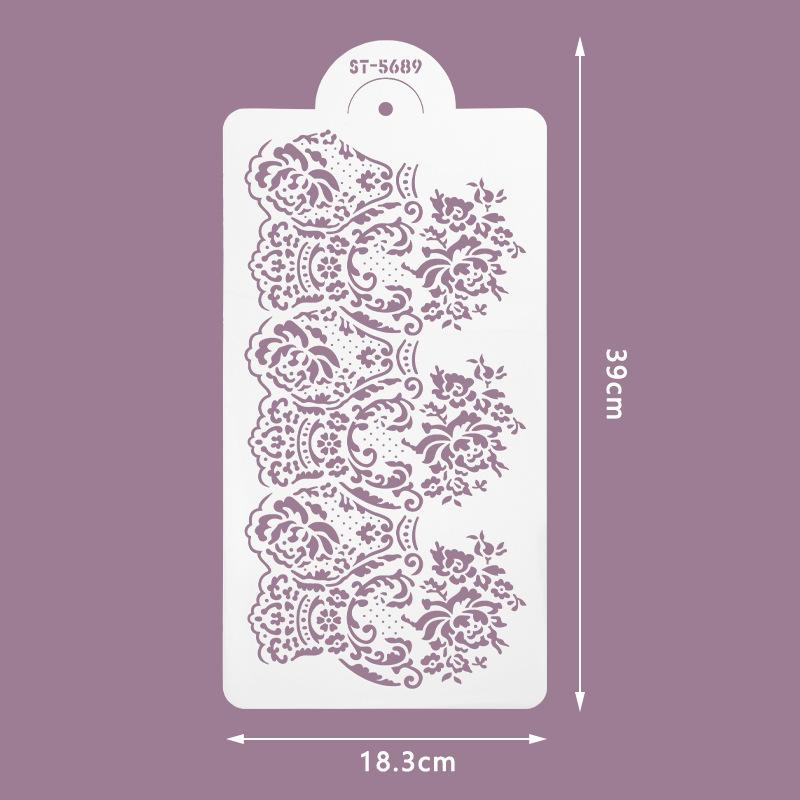 Cake Lace Spray Pattern, DIY Baking Edge, Sugar Powder Screening Tool, Hollow Graffiti, Printing Template, Baking Tool