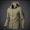 Spring and Autumn Thin Jacket Chest Breathable Port Can Be Removed Hooded Young and Middle-aged Large Size Breathable Men's Jacket