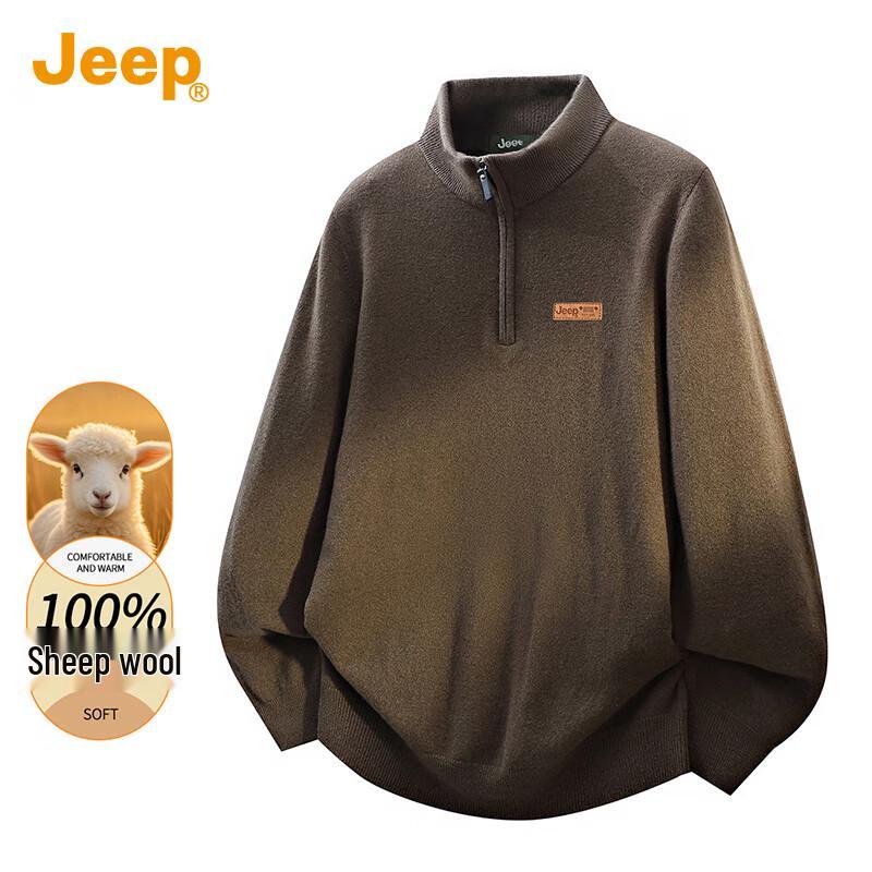 

JEEP Men s 100% Merino Wool Half-Zip Sweater 2XL