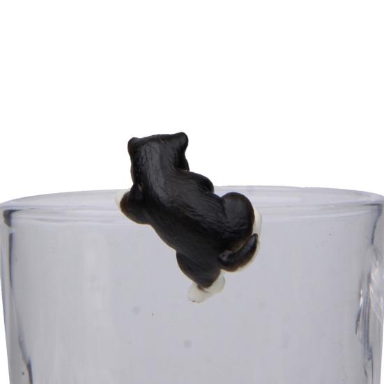 Lebensechte Mini Shiba Hund Tierfigur Hängender Tassenrand DIY Landschaftsornament