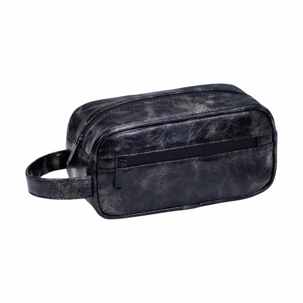

Waterproof Men Toiletry Bag PU Leather Large Capacity Cosmetic Bag Portable Design Simple Storage Shaving Tools Organizer