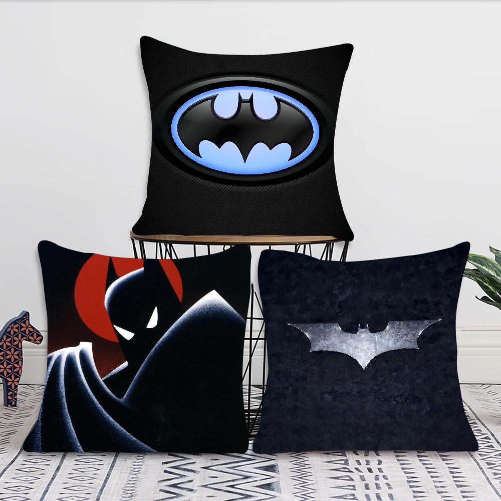 Cartoon COOL B-Batman Pillow Case Square Pillow Bedroom Sofa Leisure Comfort Cushion Car Living Room Home Decoration 40X40