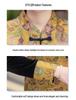 Golden Velvet Zodiac Year Spring Outfit for Mom: Stylish Chinese Tang Suit for Middle-Aged & Elderly Women, Spring/Autumn Collection.