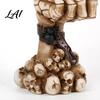 Skull And Rose Sculpture Hear No Evil Speak See Evil Vase Resin Ornament with Dark Themed Home Decor Decor Halloween Gothic Skeleton Display