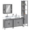 VidaXL 4-Piece Bathroom Furniture Set, Vanity Cabinets with Mirror, Toilet Storage Cabinets, 3214753